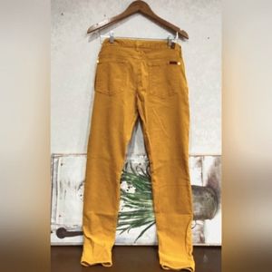 7 for all Mankind mustard skinny corduroy pant.